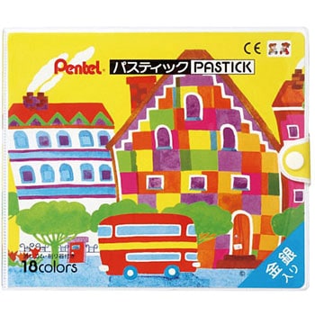 ぺんてる パスティック 18色 D ぺんてる