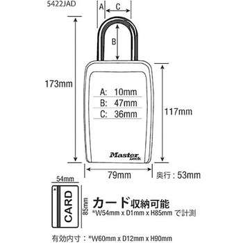 プッシュ式キーセーフ MasterLOCK