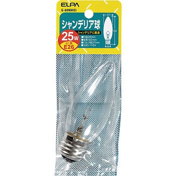 シャンデリア E26 25W ELPA