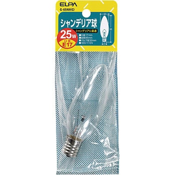 シャンデリア E17 25W ELPA