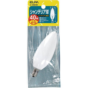 シャンデリア E12 40W ELPA