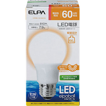 LED電球 E26 広配光タイプ ELPA