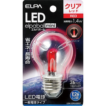 LED電球 E26 クリアイエロー ELPA 装飾タイプLED電球 【通販モノタロウ】