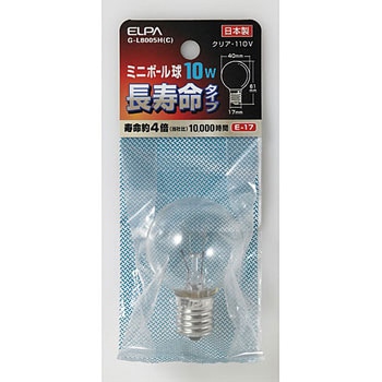 ミニボール球G4010WE17Cロング ELPA
