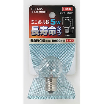 ミニボール球G305WE17Cロング ELPA