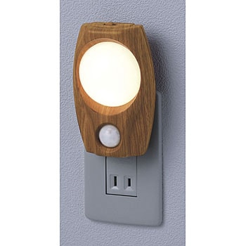 LEDセンサー付ライト 木目温白 ELPA