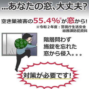 薄型ウインドウアラーム 開放検知 警報 大音量 取付簡単 パールホワイト ELPA