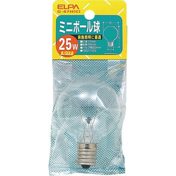 まとめ） ELPA ミニボール球 電球 10W E26 G50 クリア G-84H（C