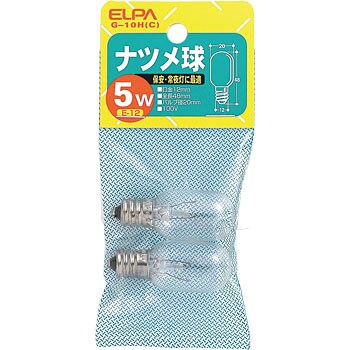 ナツメ球透明 Elpa 朝日電器 ナツメ 小丸球 通販モノタロウ G 10h C