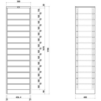 シューズボックスDK スリッパラックタイプ 幅50cm＜配送時組立サービス付＞ イトーキ