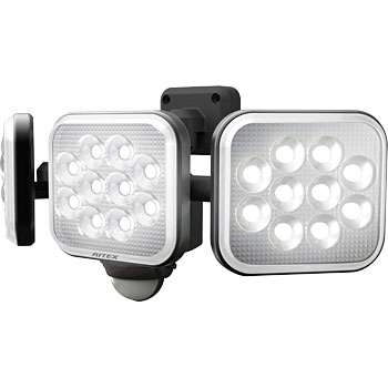 LED-AC3036 12W×3灯 フリーアーム式LEDセンサーライト コンセント式 1台 ライテックス(ムサシ) 【通販モノタロウ】