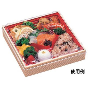 柾目朱 蓋セット 角 エフピコ