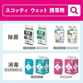 スコッティ ウェットティッシュ 除菌 アルコールタイプ 日本製紙クレシア