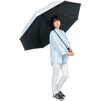 【未使用】フルラ 折り畳み傘 雨傘 日傘 晴雨兼用 パラソル フラワー 白×黒 一級遮光 晴雨兼用折りたたみ日傘 ”ハート刺繍”（折りたたみ傘