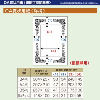 10-247 洋柄賞状用紙 縦横兼用 1冊(10枚) ササガワ(タカ印) 【通販