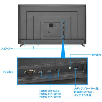 3辺フレームレス 65型4K液晶ディスプレイ I ・O DATA(アイ・オー・データ)