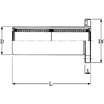 LFDT40-UU ＜LFDT＞ 標準 Tフランジ付 ダブル リニアベアリング 1個