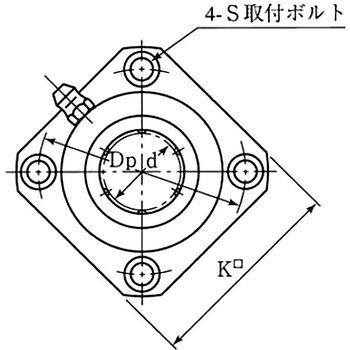 LFLKC13-UU ＜LFLKC＞ 油穴付 センター角フランジ付 ロング リニア