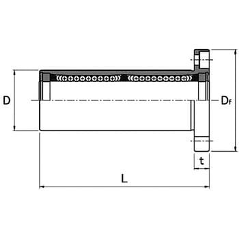 LFDT8MF ＜LFDT-MF＞ メンテナンスフリー Tフランジ付 ダブル リニア