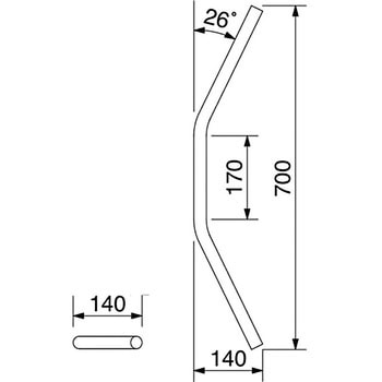 フラット2型ハンドルkit ハリケーン