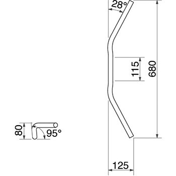 HBK684BS BMコンチ2型 バーハンドルkit 1セット ハリケーン 【通販