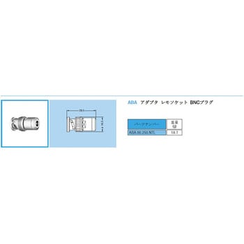 ABA.00.250.NTL 同軸00.250 変換アダプタ(レモソケット BNCプラグ) 00