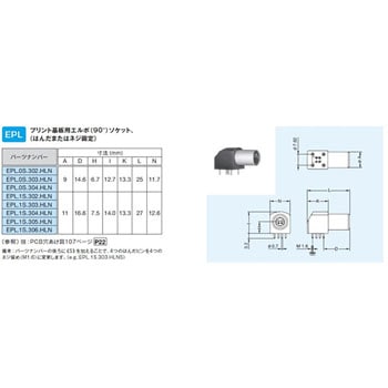 プッシュプル・超小型・丸型 プリント基板用エルボソケット Sシリーズ - LEMO