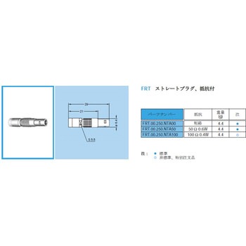 同軸 50Ω ストレートプラグ、終端器 00シリーズ LEMO