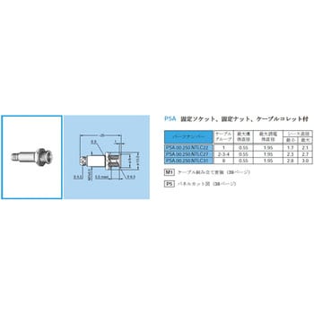 同軸 50Ω 超小型固定中継ソケット 00シリーズ LEMO