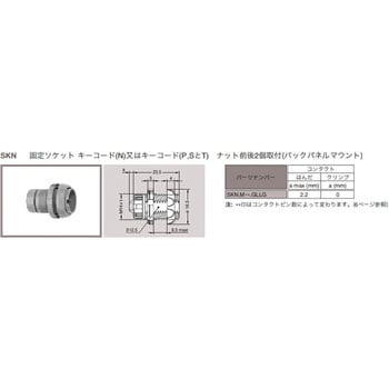 プッシュプル 丸型 小型プラスチックコネクタ 固定ソケット REDEL SPシリーズ LEMO