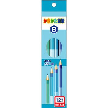 4色軸のかきかた鉛筆b 男柄 1ダース サンフレイムジャパン 鉛筆本体 通販モノタロウ 500 2299