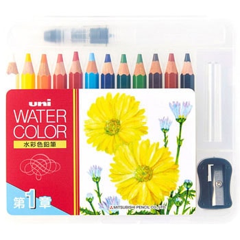 ユニウォーターカラーぬり絵用コンパクトセット 12色 uni(三菱鉛筆)