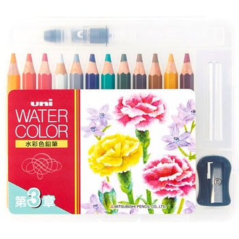 ユニウォーターカラーぬり絵用コンパクトセット 12色 uni(三菱鉛筆)