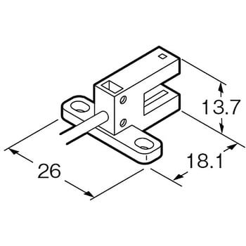 アンプ内蔵・コの字型マイクロフォトセンサ[小型・ケーブル式]