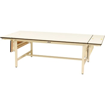 軽量作業台/耐荷重300kg_補助天板折りたたみフラップタイプH900_固定式_ワークテーブル 山金工業