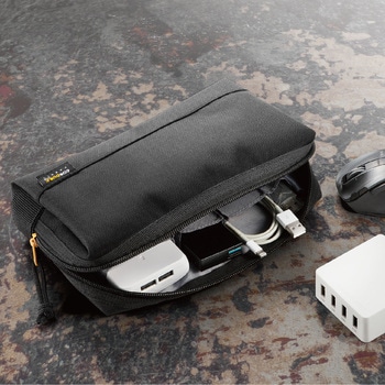 ポーチ バッグインバッグ アクセサリ/ガジェット収納 6つの仕切りポケット付き CORDURA1000(撥水 高耐久) エレコム