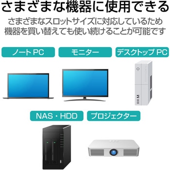 セキュリティワイヤー 南京錠 マルチロックパーツ 通常キー ESL-3A セキュリティケーブル パソコン エレコム