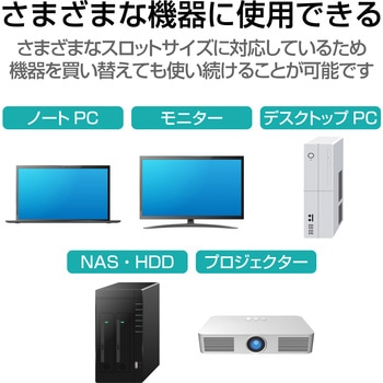 セキュリティワイヤー 南京錠 マルチロックパーツ 通常キー ESL-3A セキュリティケーブル パソコン エレコム