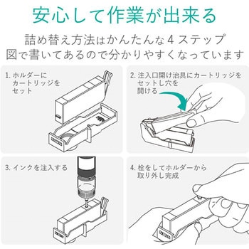 BCI-381用 詰め替えインク CANON マゼンタ 専用工具付属 エレコム