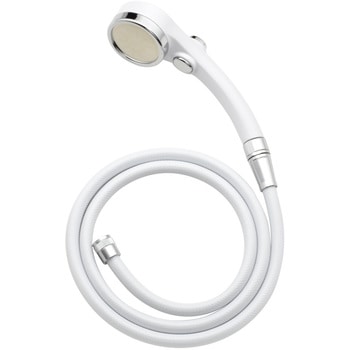 これカモ シャワーヘッドとホースのセット 節水 大型 ストップ (スムーズアダプター付 回りやすい) GAONA(ガオナ)
