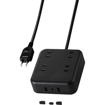 電源タップ (コンセント×4 Type-C×1 USB-A×2) PD対応 エレコム