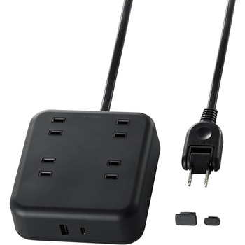 電源タップ (コンセント×4 Type-C×1 USB-A×1) PD対応 エレコム
