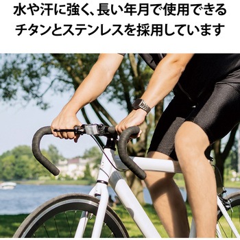 アップルウォッチ バンド [49mm 45mm 44mm 42mm] チタン ステンレス 三つ折れプッシュ式 エレコム