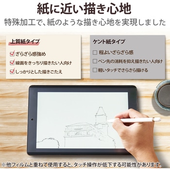 iPad Pro 11インチ 第 4 /3 / 2 / 1 世代 iPad Air 10.9インチ 第 5 / 4 世代 用 フィルム 着脱式 上質紙 紙のような描き心地 アンチグレア ブルーライトカット エレコム