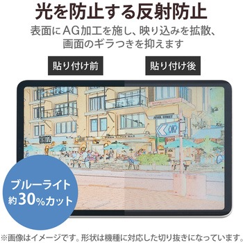 iPad Pro 11インチ 第 4 /3 / 2 / 1 世代 iPad Air 10.9インチ 第 5 / 4 世代 フィルム ペーパーライク 着脱式 ケント紙 紙のような描き心地 ブルーライトカット エレコム