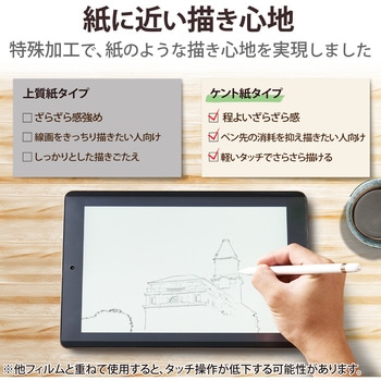 iPad Pro 11インチ 第 4 /3 / 2 / 1 世代 iPad Air 10.9インチ 第 5 / 4 世代 フィルム ペーパーライク 着脱式 ケント紙 紙のような描き心地 ブルーライトカット エレコム