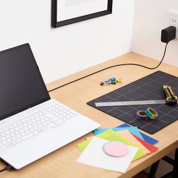 ACアダプター USB TypeC 充電器 45W 長さ1.8m ケーブル一体型 Type-C×1 PD対応 エレコム