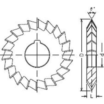 WAC 100X10X25.4X40° ダブルアングルカッター WAC 1枚 フクダ精工(FKD