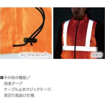 快適ウェア ネオンカラー反射ベスト 村上被服