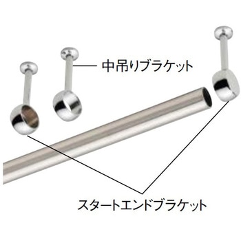 中段・枕棚セットオプションパーツ パイプハンガー ウッドワン